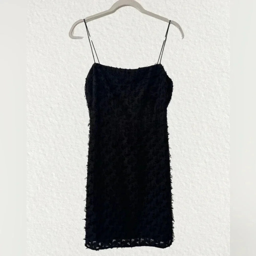 ASTR The Label Black Livia Eyelash Dress.